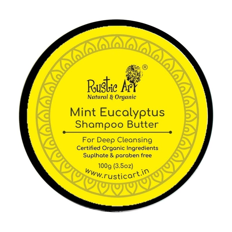 Rustic Art Mint Eucalyptus Shampoo Butter Concentrate | Natural & Organic | Sulphate & Paraben Free | Hydrating & Moisturizing | Lasts 3X Longer than Liquid | 3.5 Oz - Image 4